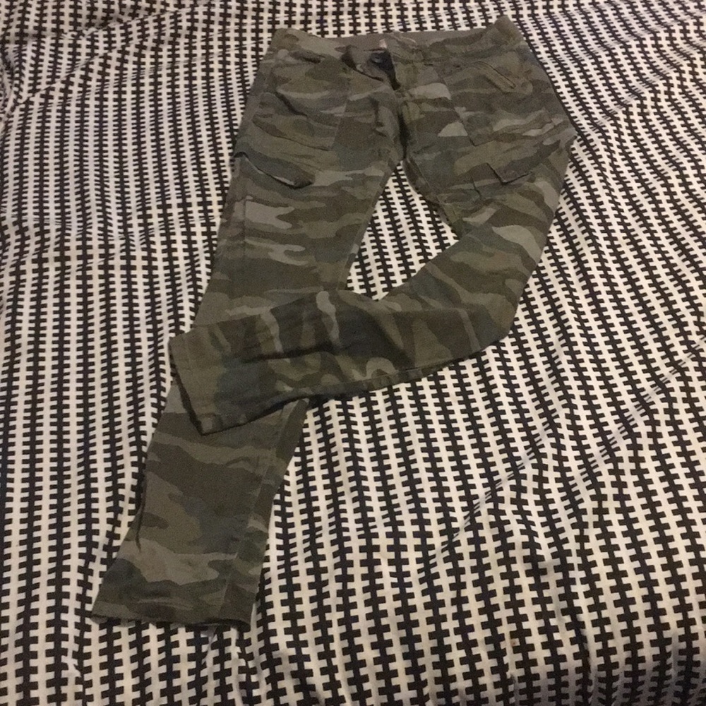 low rise camo pants